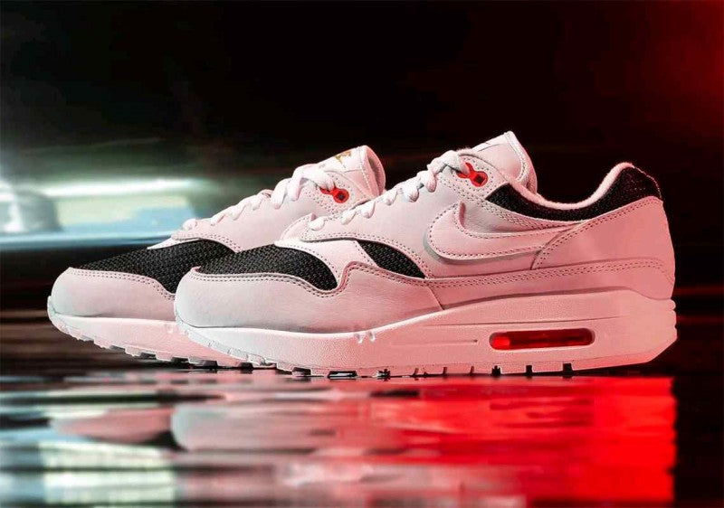 SALE NK AIRMAX 1 PLATINUM BLACK WHITE BLACK RED
