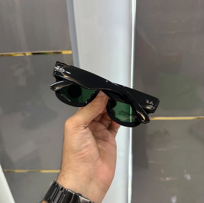 RayBan Puffer Black Green Premium Shades 940