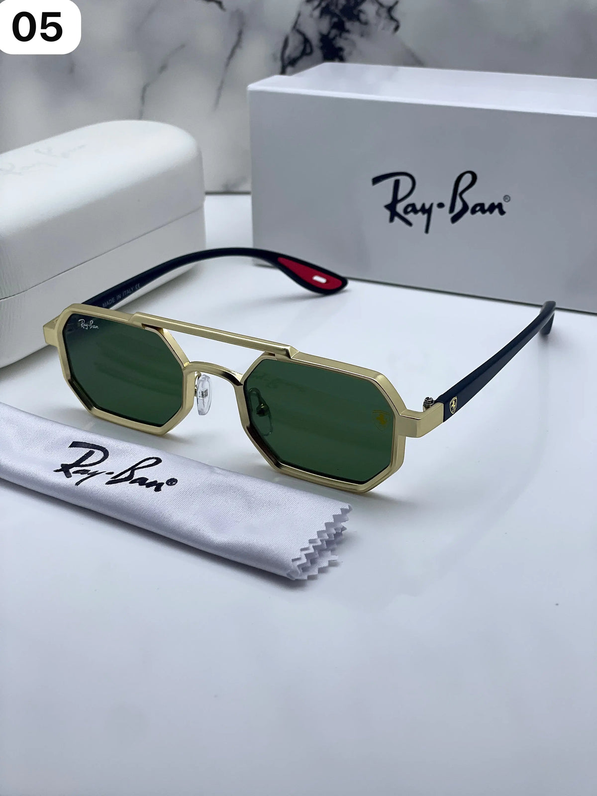 Rayban 05 Gold green