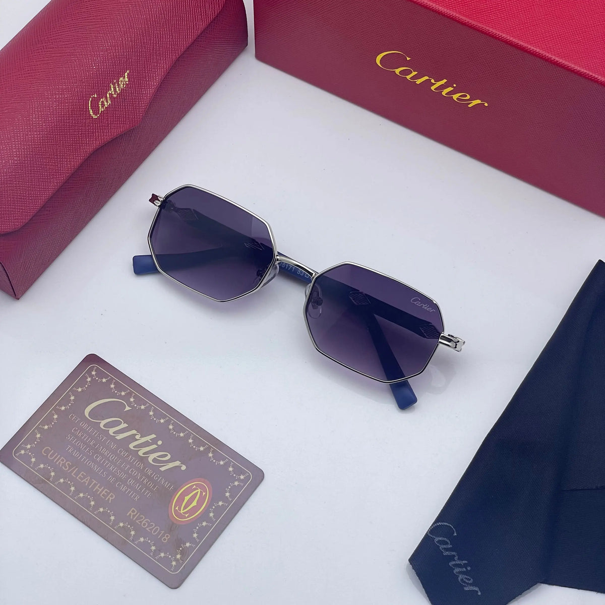 Cartier 8171 Silver Black Shaded