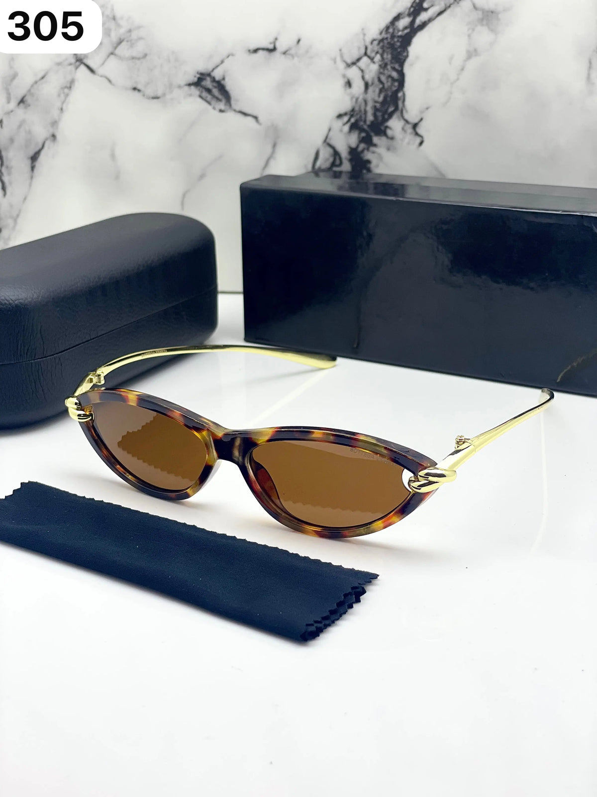 Bottega Veneta 305 Gold Tiger Brown