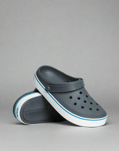CROCS OFF COURT CLOGS GREY BLUE