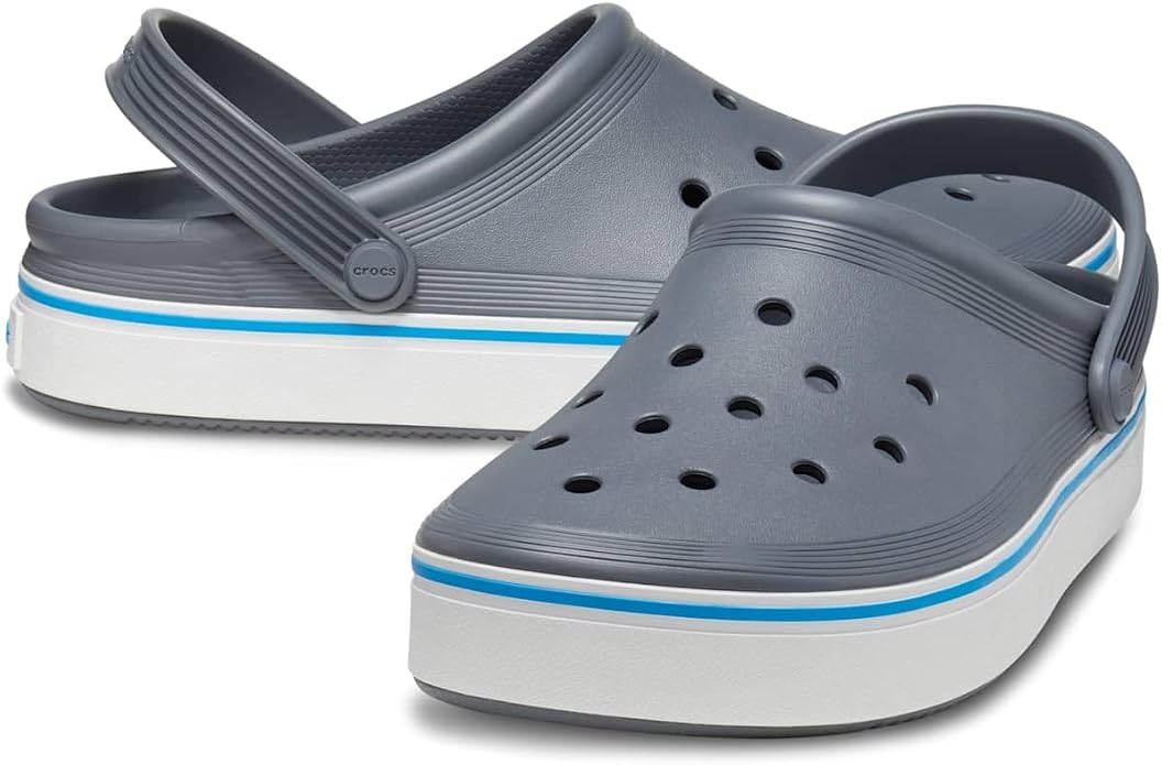 CROCS OFF COURT CLOGS GREY BLUE