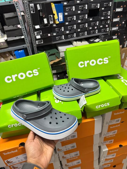CROCS OFF COURT CLOGS GREY BLUE