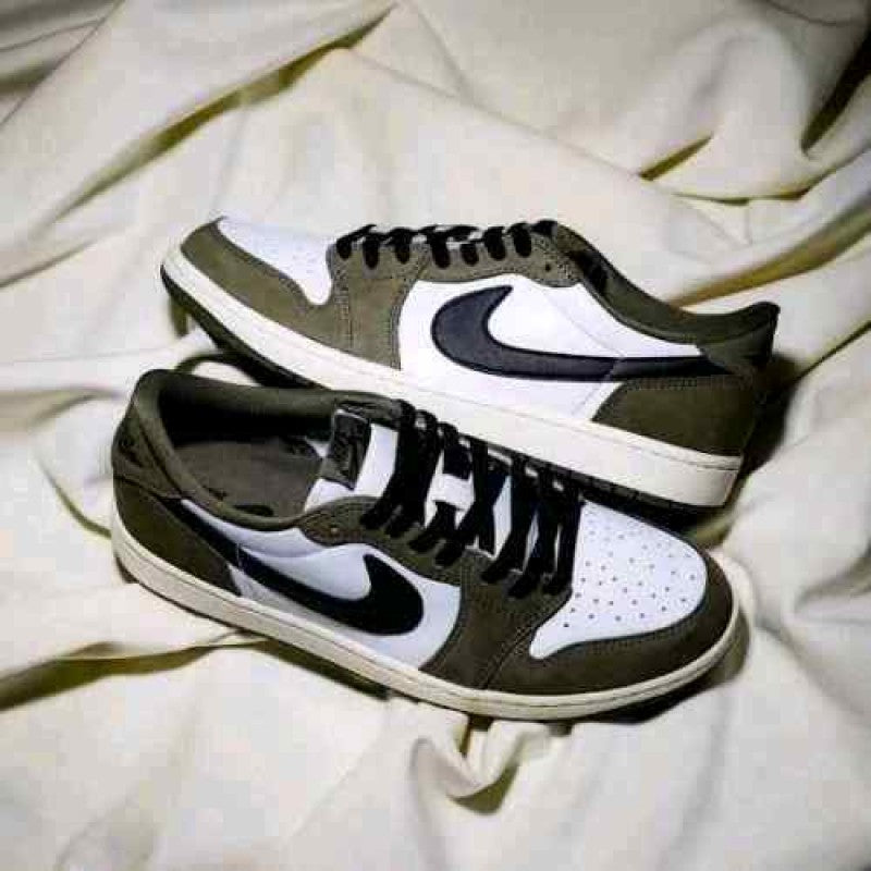 SALE NK AIR JORDAN 1 RETRO LOW OG MEDIUM OLIVE BLACK WHITE SAIL