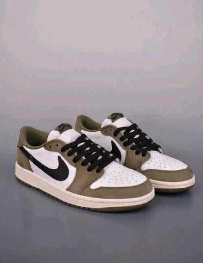 SALE NK AIR JORDAN 1 RETRO LOW OG MEDIUM OLIVE BLACK WHITE SAIL